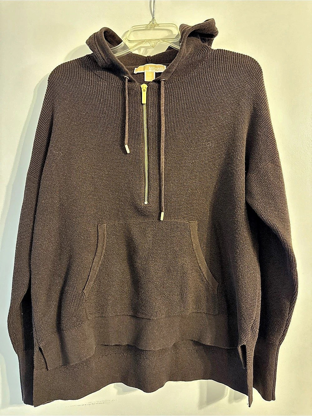 Michael Kors Brown Zip-Up Hoodie Size Large